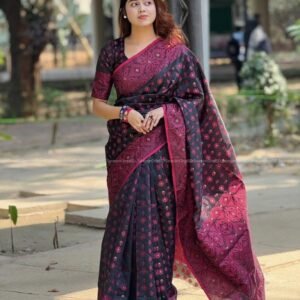🌸 প্রিমিয়াম তাঁত জামদানি শাড়ি 🌸